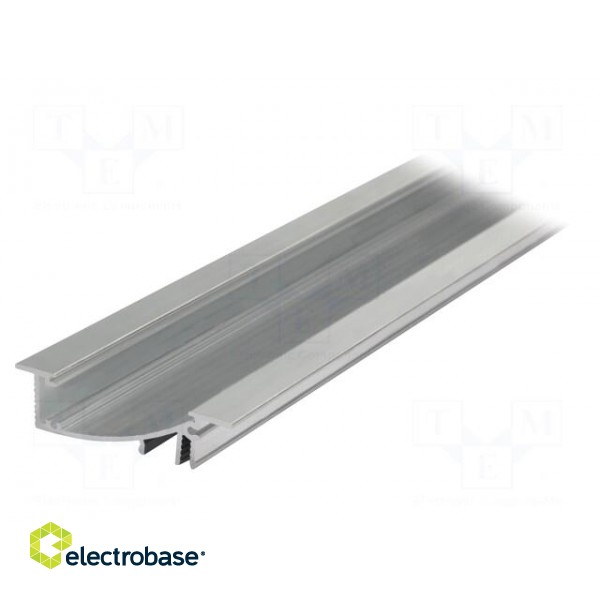 Profiles for LED modules | natural | L: 2m | FLAT8 | aluminium