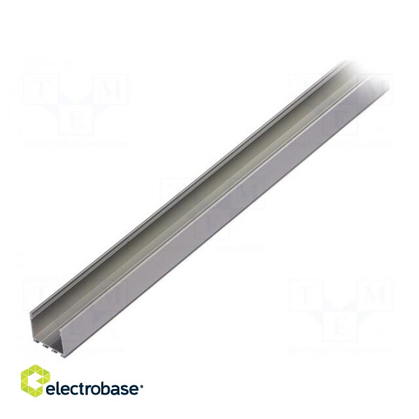Profiles for LED modules | silver | 1m | LIPOD | aluminium | anodized image 1