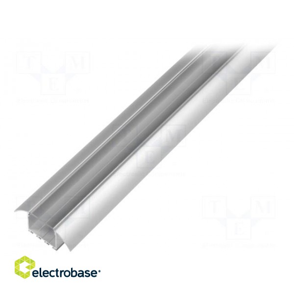 Profiles for LED modules | transparent | recessed | L: 1m | aluminium