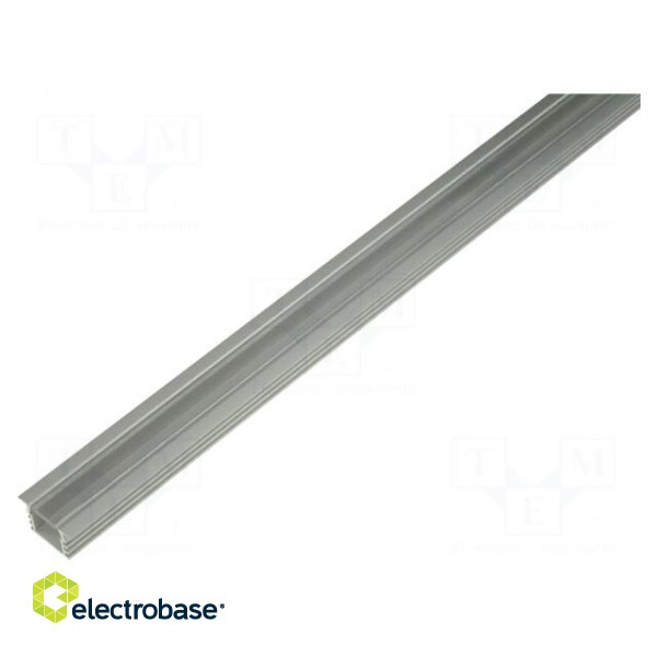 Profiles for LED modules | transparent | recessed | L: 2m | aluminium