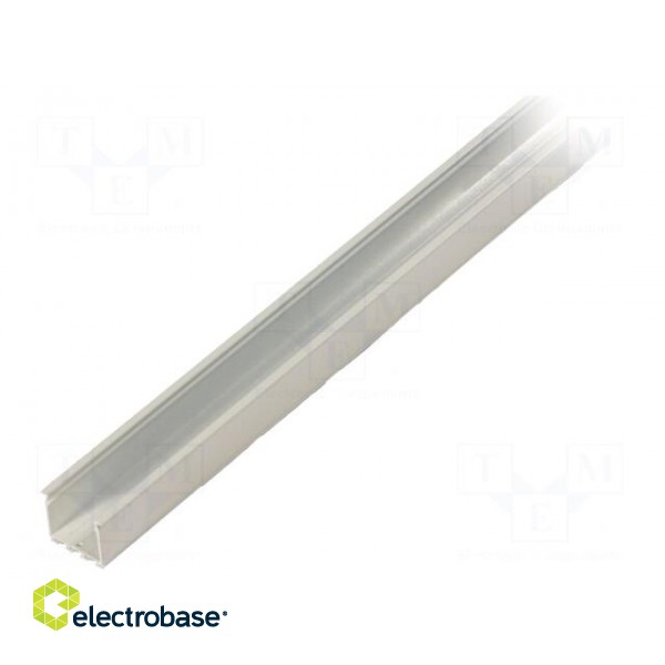 Profiles for LED modules | white | 1m | LOKOM | aluminium | varnished image 1