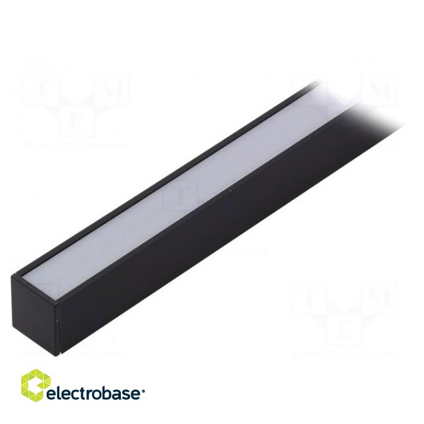 Profiles for LED modules | white | surface | black | L: 1m | aluminium image 1