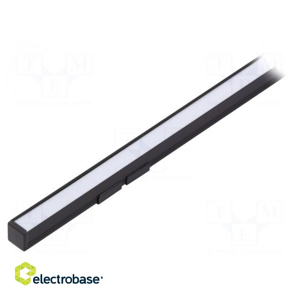 Profiles for LED modules | white | surface | black | L: 1m | aluminium image 1