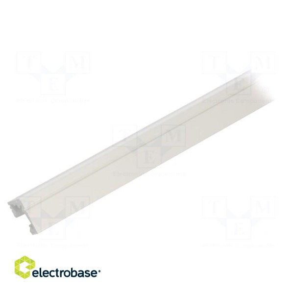 Profiles for LED modules | white | L: 1m | 45-ALU | aluminium | angular image 1