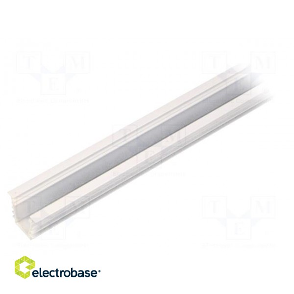 Profiles for LED modules | white | L: 1m | DEEP10 | aluminium image 1