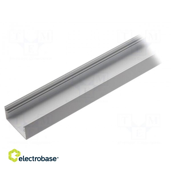 Profiles for LED modules | white | L: 1m | LOWI | aluminium | surface image 1