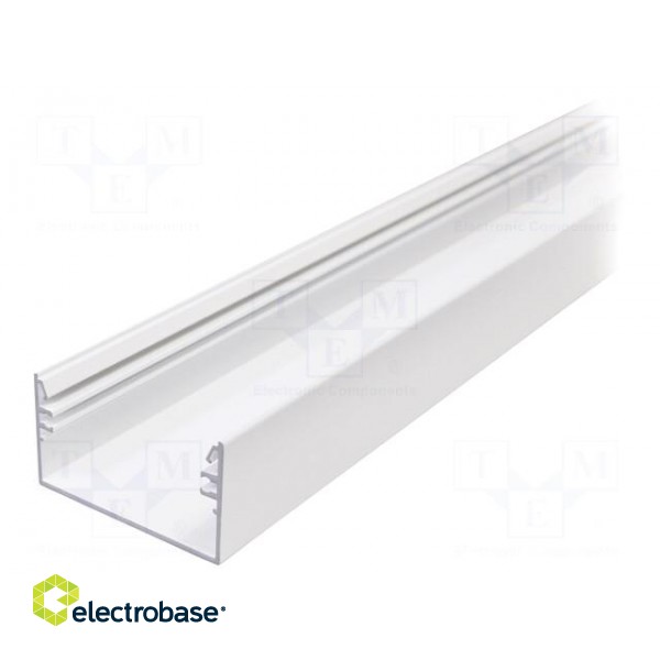 Profiles for LED modules | white | L: 1m | LOWI | aluminium | surface image 2