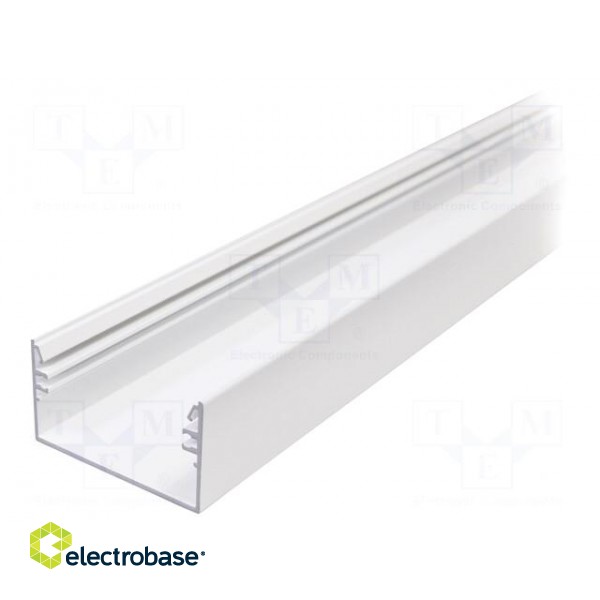 Profiles for LED modules | white | L: 1m | LOWI | aluminium | surface фото 2