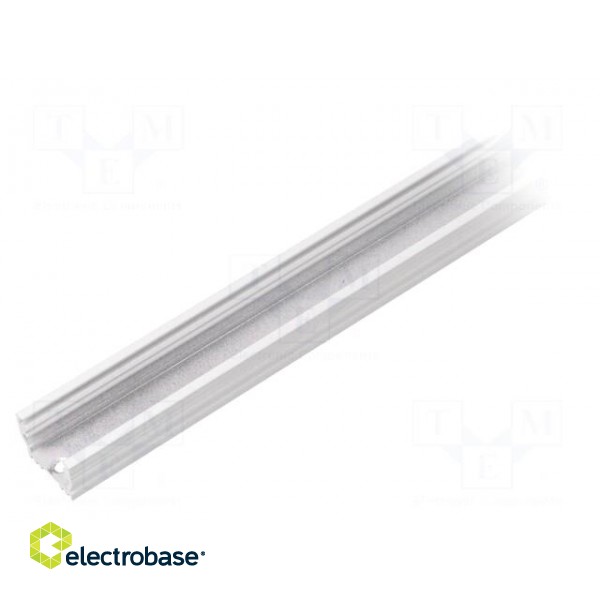 Profiles for LED modules | white | L: 1m | UNI12 | aluminium | surface image 1