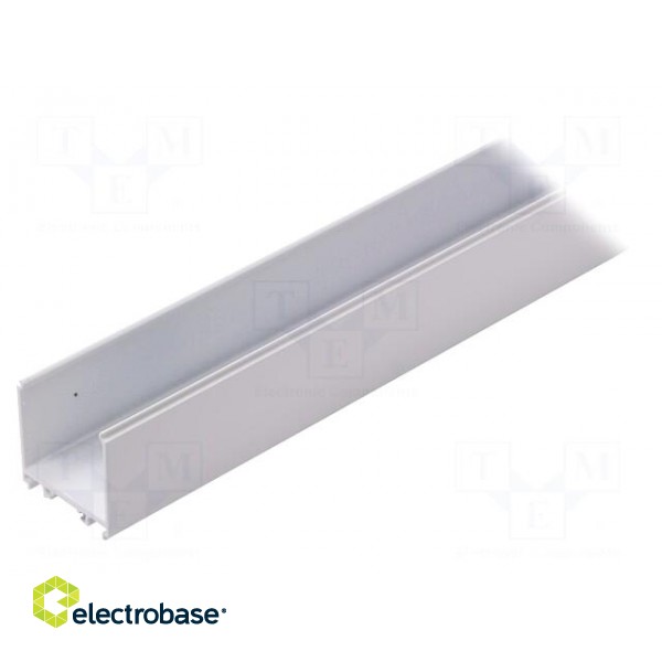 Profiles for LED modules | surface | white | L: 1m | aluminium image 1