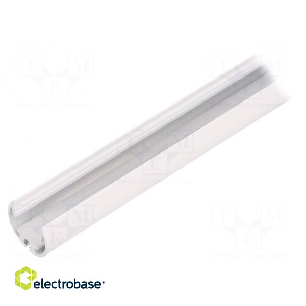 Profiles for LED modules | white | L: 2m | PEN12 | aluminium | oval image 1