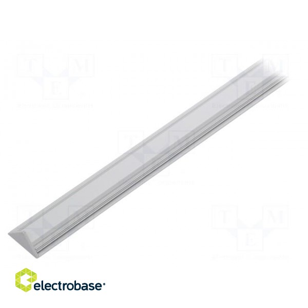 Profiles for LED modules | white | natural | L: 1m | TRIO10 | aluminium image 2