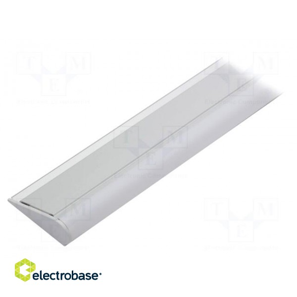 Profiles for LED modules | white | surface | natural | L: 1m | anodized image 1