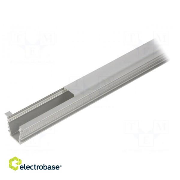 Profiles for LED modules | white | natural | L: 2m | DEEP10 | aluminium image 1