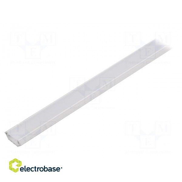 Profiles for LED modules | white | angular | white | L: 1m | aluminium image 1
