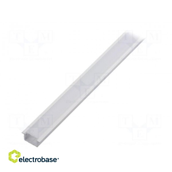 Profiles for LED modules | white | white | L: 1m | aluminium | recessed image 1