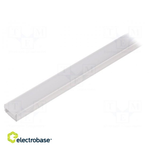 Profiles for LED modules | white | white | L: 1m | aluminium | surface image 1