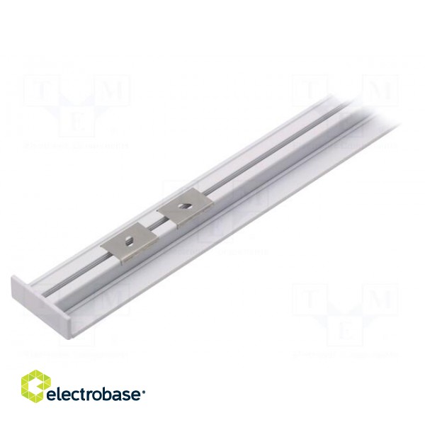Profiles for LED modules | white | surface | white | L: 1m | aluminium фото 2