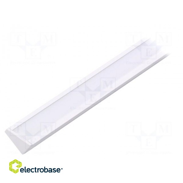 Profiles for LED modules | white | angular | white | L: 1m | aluminium image 1