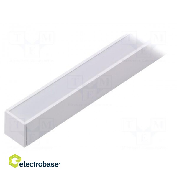 Profiles for LED modules | white | white | L: 1m | LINEA20 | aluminium image 1