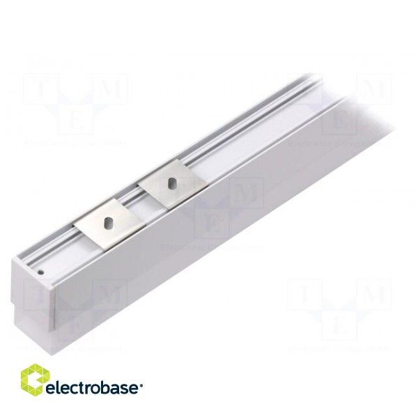 Profiles for LED modules | white | surface | white | L: 1m | aluminium image 2