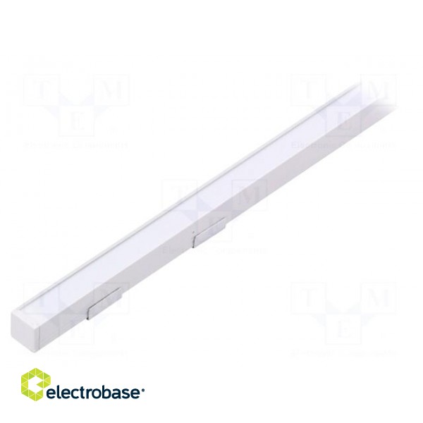 Profiles for LED modules | white | surface | white | L: 1m | aluminium image 1