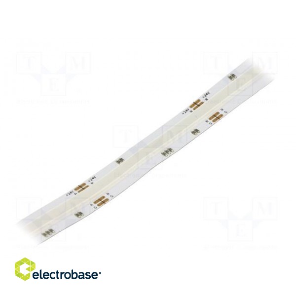 COB LED tape | RGB | 24V | LED/m: 1134 | 12mm | white PCB | IP20 | 180°