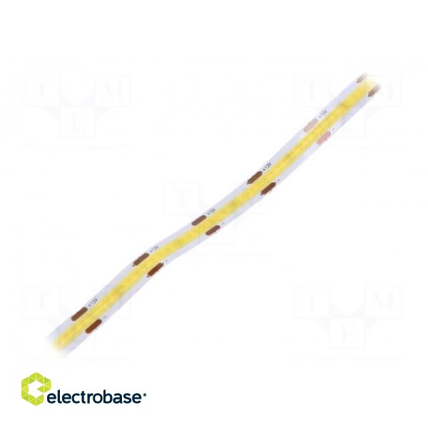 COB LED tape | white | 12V | LED/m: 320 | 8mm | IP20 | 180° | 8W/m