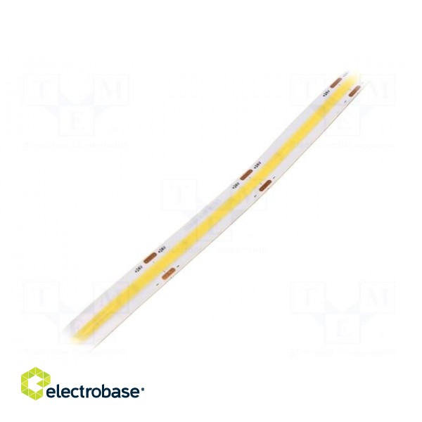 COB LED tape | white | 24V | LED/m: 480 | 10mm | IP20 | 180° | 12W/m