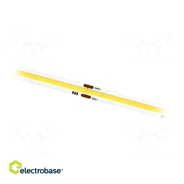 COB LED tape | white cold | 24V | LED/m: 320 | 8mm | white PCB | IP20