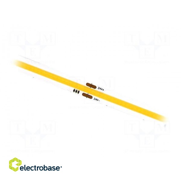 COB LED tape | white cold | 24V | LED/m: 480 | 8mm | white PCB | IP20