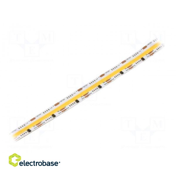 COB LED tape | white warm | 12V | LED/m: 480 | 12mm | white PCB | IP20
