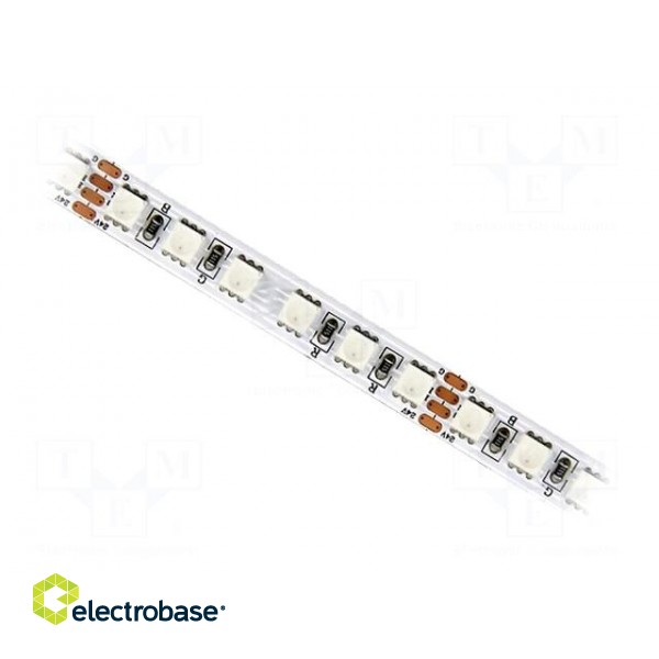 LED tape | RGB | 4040 | 12V | LED/m: 120 | 8mm | white PCB | IP20 | 120°