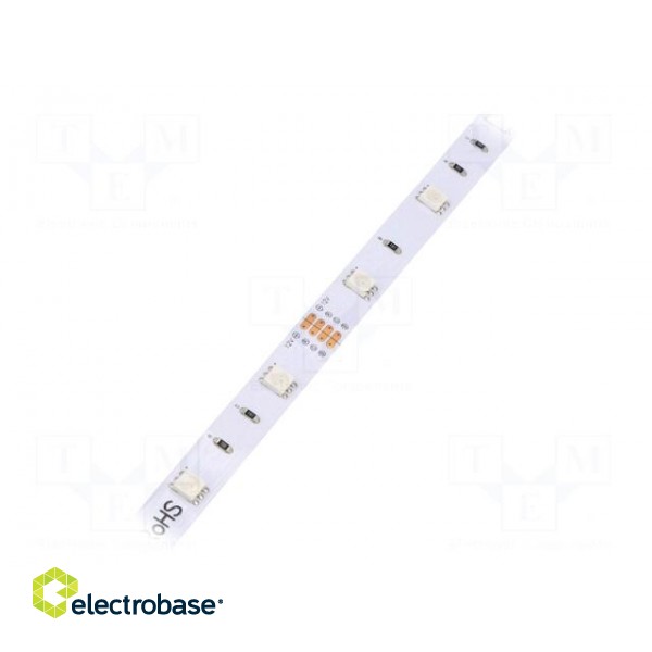 LED tape | RGB | 5050 | 12V | LED/m: 30 | 10mm | IP33 | 120° | Pmax/m: 7.2W/m