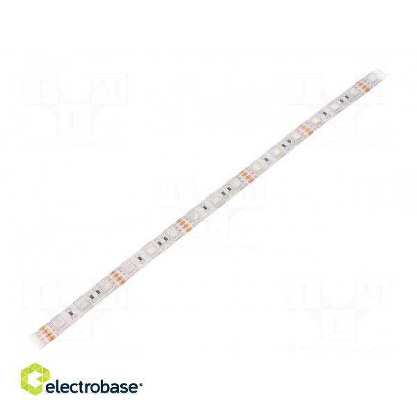 LED tape | RGB | 5050 | 12V | LED/m: 60 | 10mm | white PCB | IP65 | 14.4W/m