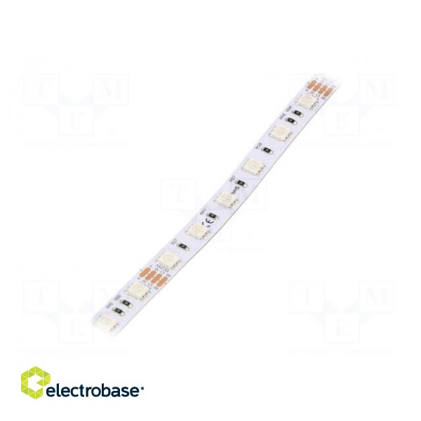 LED tape | RGB | 5050 | 24V | LED/m: 60 | 10mm | IP20 | 120° | Pmax/m: 14.4W/m