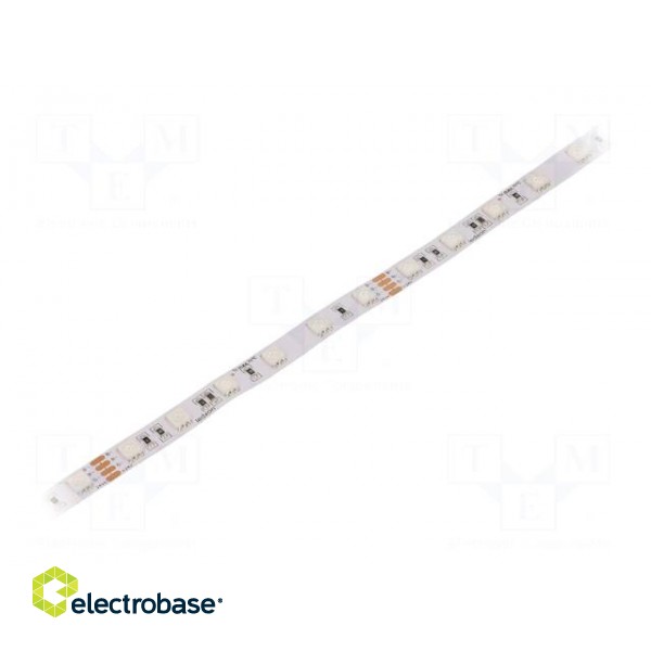 LED tape | RGB | 5050 | 24V | LED/m: 60 | W: 10mm | IP20 | 15W/m | Thk: 2.1mm