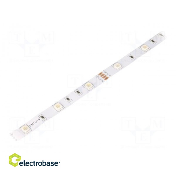 LED tape | RGB | 5060 | 12V | LED/m: 60 | 10mm | white PCB | 120° | 14.4W/m