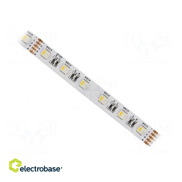 LED tape | RGBW | 5050 | 12V | LED/m: 60 | 10mm | white PCB | IP20 | 120°