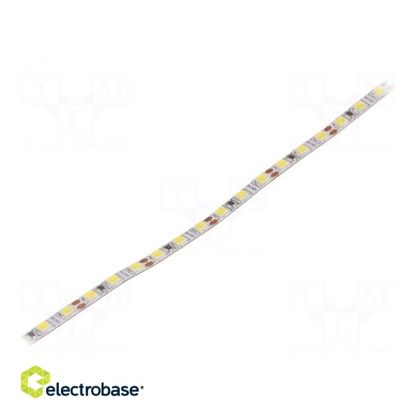 LED tape | white cold | 12V | LED/m: 120 | 4mm | IP20 | 120° | 9.6W/m