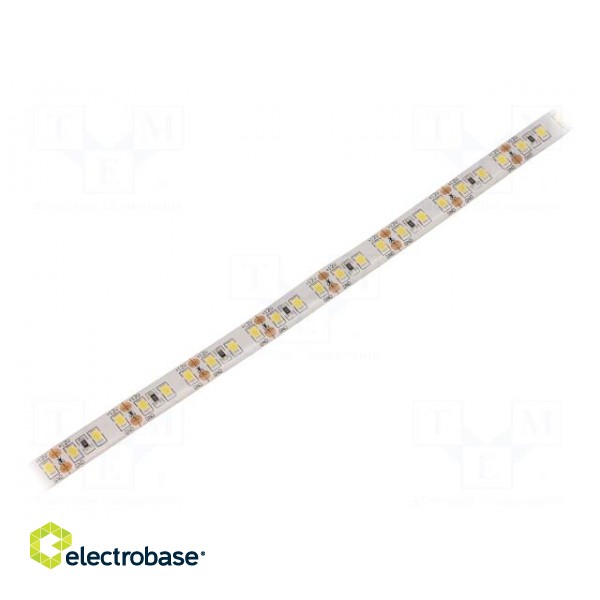 LED tape | white cold | 2835 | 12V | LED/m: 120 | 10mm | white PCB | IP65