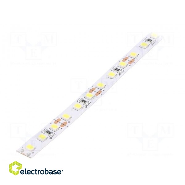LED tape | white cold | 2835 | 12V | LED/m: 120 | 8mm | IP20 | 120° | 9.6W/m