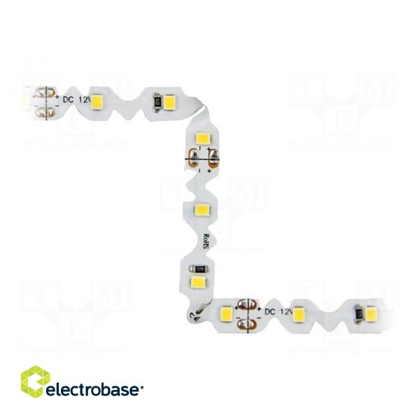 LED tape | white cold | 2835 | 12V | LED/m: 60 | 8mm | white PCB | IP20 image 2