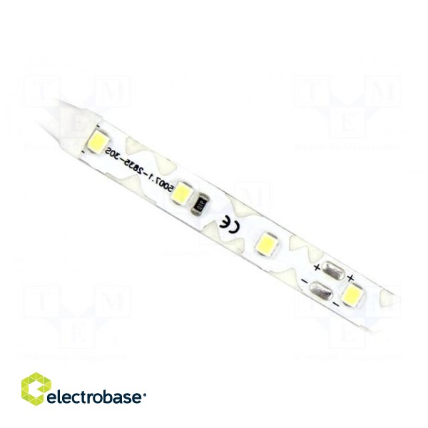 LED tape | white cold | 2835 | 12V | LED/m: 60 | 8mm | white PCB | IP20 image 1