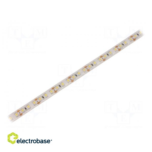 LED tape | white cold | 3528 | 12V | LED/m: 120 | 10mm | white PCB | IP65