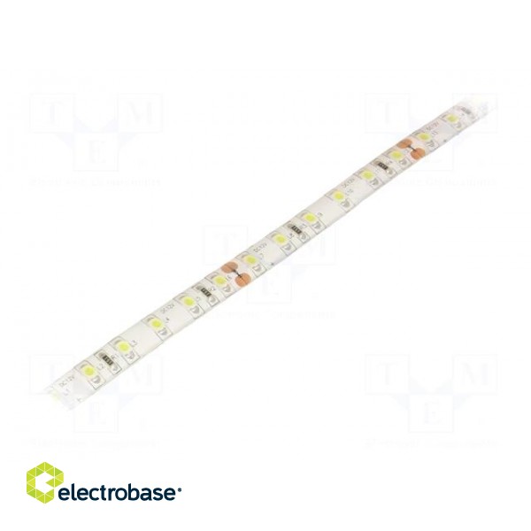 LED tape | white cold | 3528 | 12V | LED/m: 96 | 8mm | white PCB | 120°