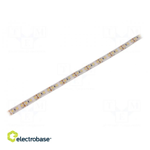 LED tape | white warm | 2835 | 12V | LED/m: 120 | 10mm | white PCB | IP65