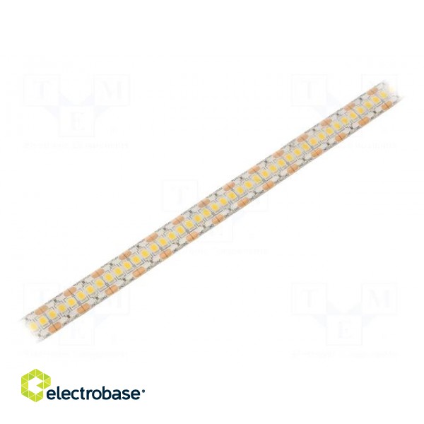 LED tape | white warm | 2835 | 12V | LED/m: 240 | 12mm | white PCB | IP65