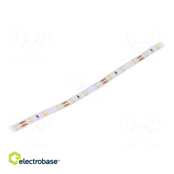 LED tape | white warm | 2835 | 12V | LED/m: 60 | 8mm | white PCB | IP20