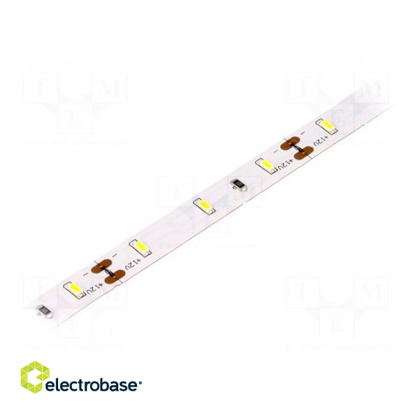 LED tape | white warm | 3014 | 12V | LED/m: 60 | 8mm | 120° | IP20 | 6W/m image 1